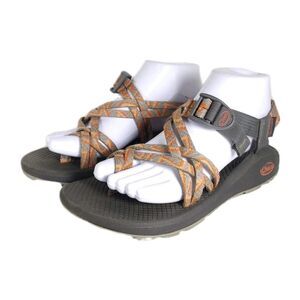 Chaco Women's Z Cloud X2 Classic US8 Orange Gray Strappy Hiking Outdoor Sandals